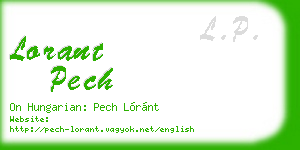 lorant pech business card